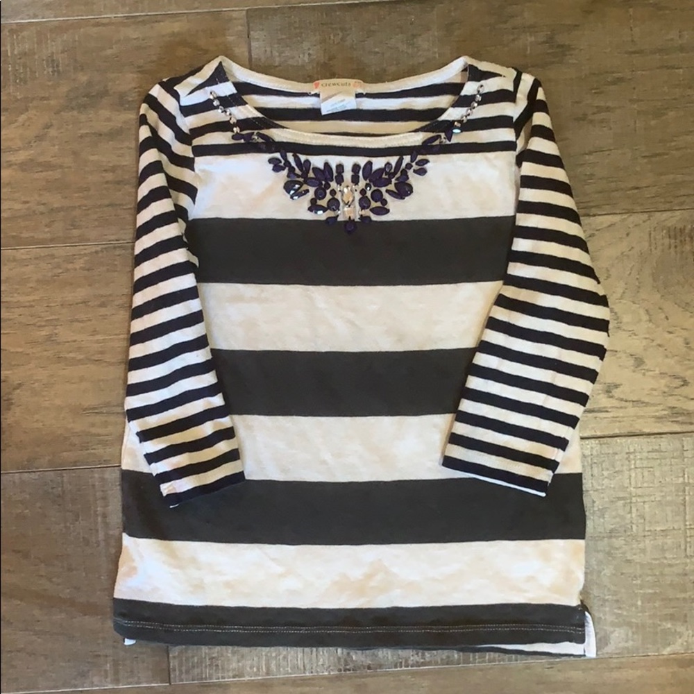 Girls size 6-7 long sleeve Crewcuts decorative tee